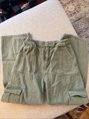 Princess Polly Cargo Jeans Green 100% Cotton - 4